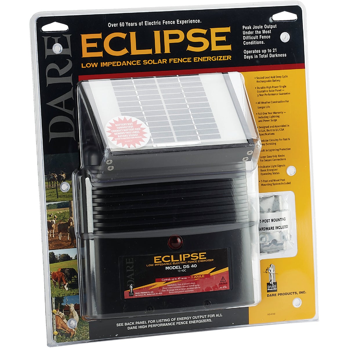 Dare Eclipse 40-Acre Electric Fence Charger