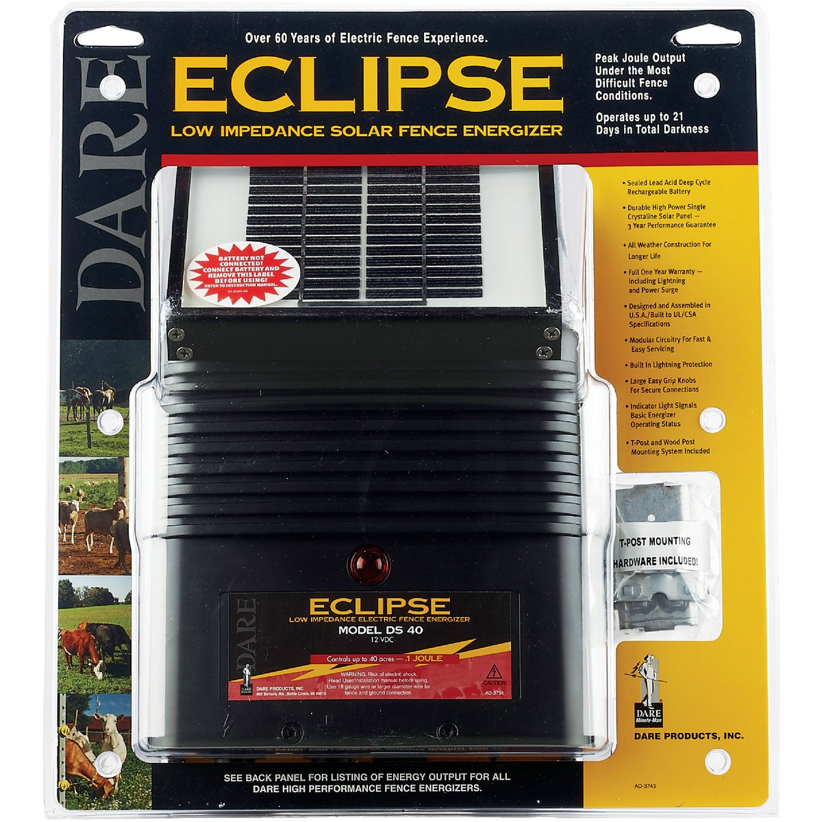 Dare Eclipse 40-Acre Electric Fence Charger