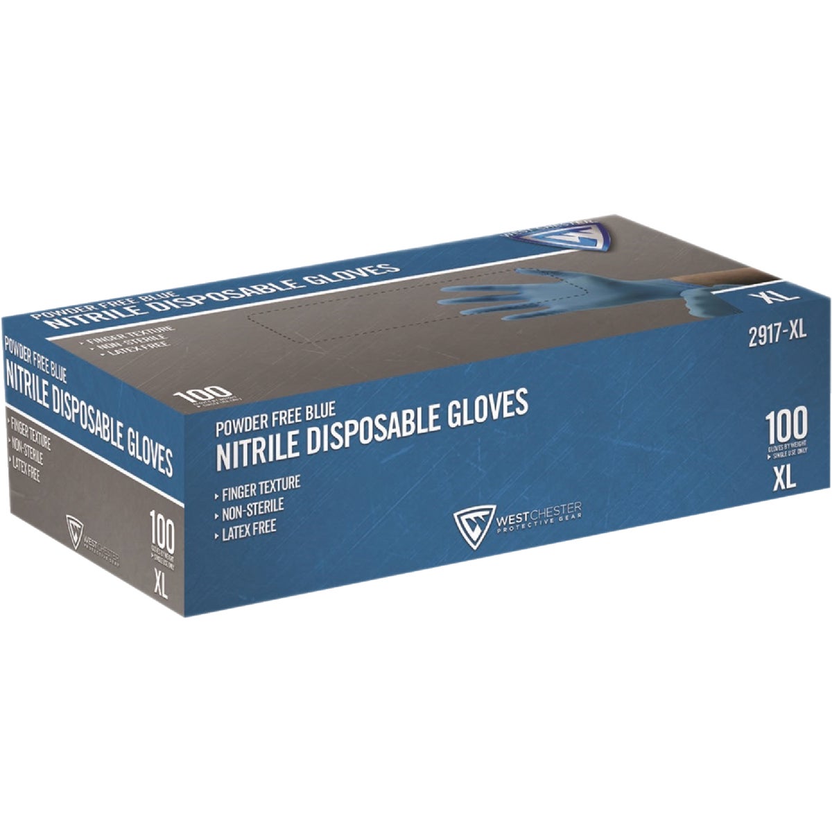 West Chester Protective Gear XL Nitrile Industrial Grade Disposable Glove (100-Pack)