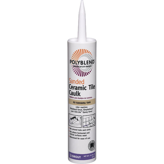 Polyblend 10.5 Oz. #22 Sahara Tan Sanded Ceramic Tile Caulk