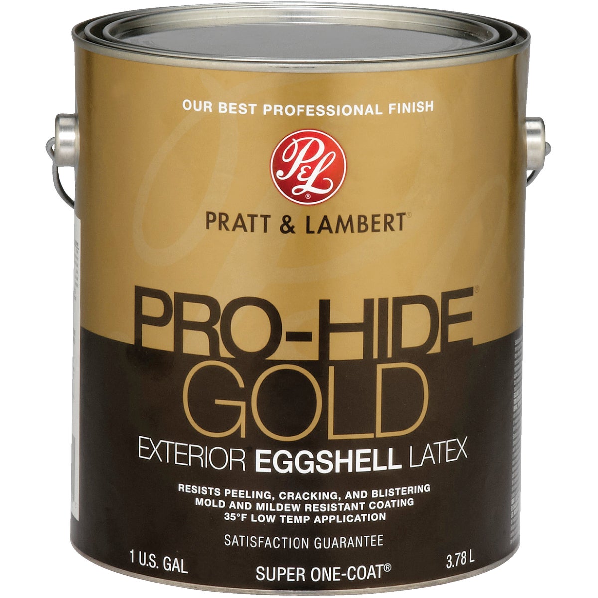 Pratt & Lambert Pro-Hide Gold Latex Eggshell Exterior House Paint, Base 1, 1 Gal.