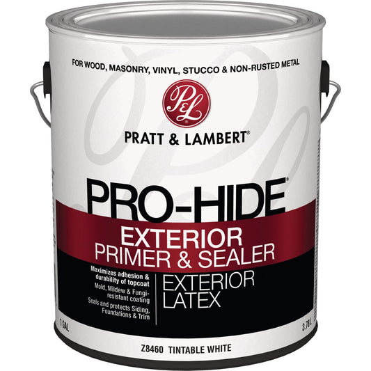 Pratt & Lambert Pro-Hide White Exterior Primer & Sealer, 1 Gal.