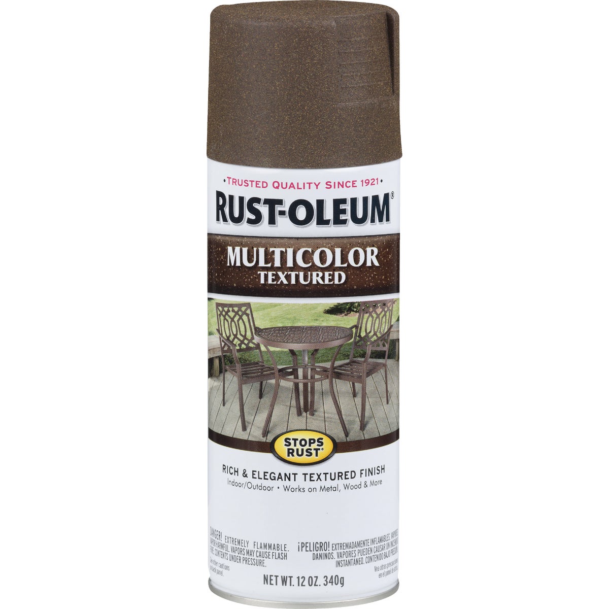 Rust-Oleum Stops Rust MultiColor 12 Oz. Textured Spray Paint, Autumn Brown