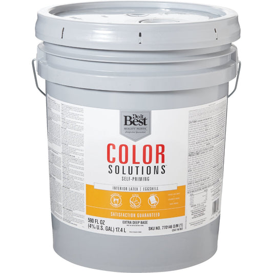 Do it Best Color Solutions Latex Self-Priming Eggshell Interior Wall Paint, Extra Deep Base, 5 Gal.