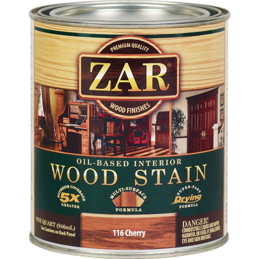 ZAR Oil-Based Wood Stain, Cherry, 1 Qt.