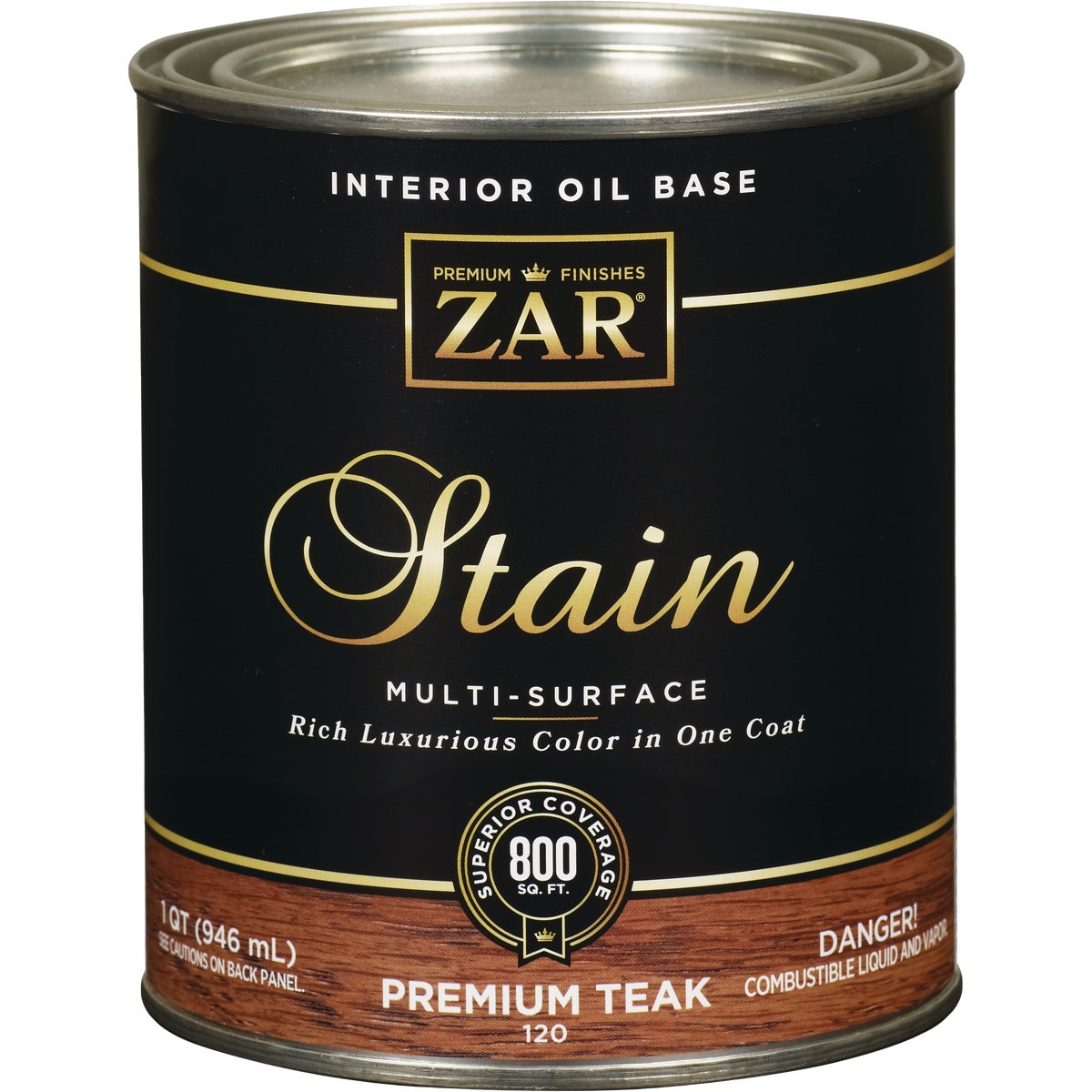 ZAR Oil-Based Wood Stain, Premium Teak, 1 Qt.