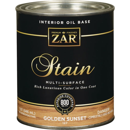 ZAR Oil-Based Wood Stain, Golden Sunset, 1 Qt.