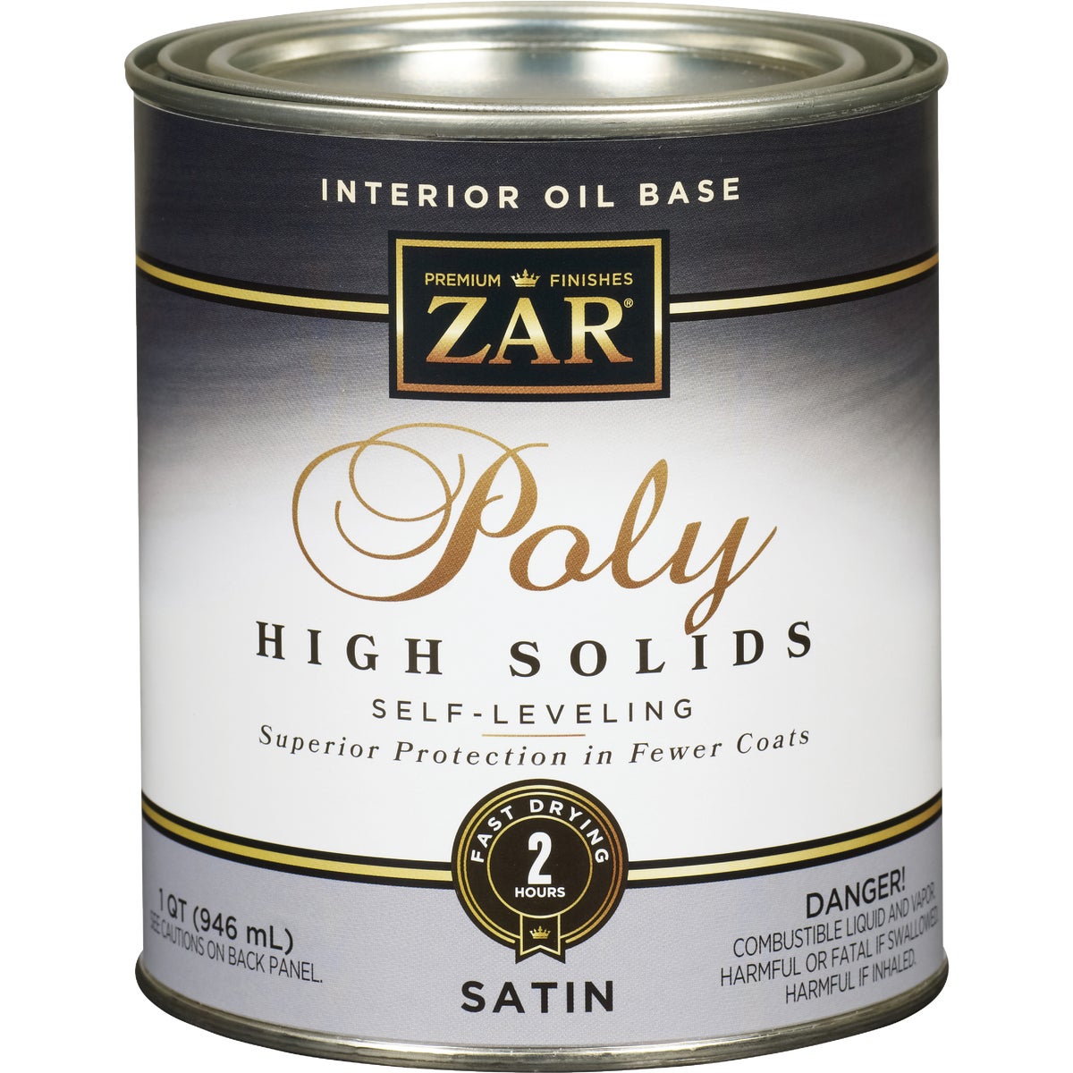 ZAR VOC Satin Classic Wood Finish Interior Polyurethane, 1 Qt.