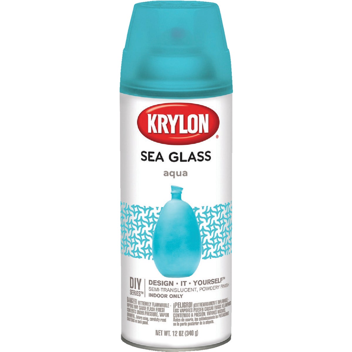 Krylon 12 Oz. Frosted Sea Glass Finish Spray Paint, Aqua