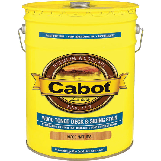 Cabot VOC Wood Toned Deck & Siding Exterior Stain, Natural, 5 Gal.