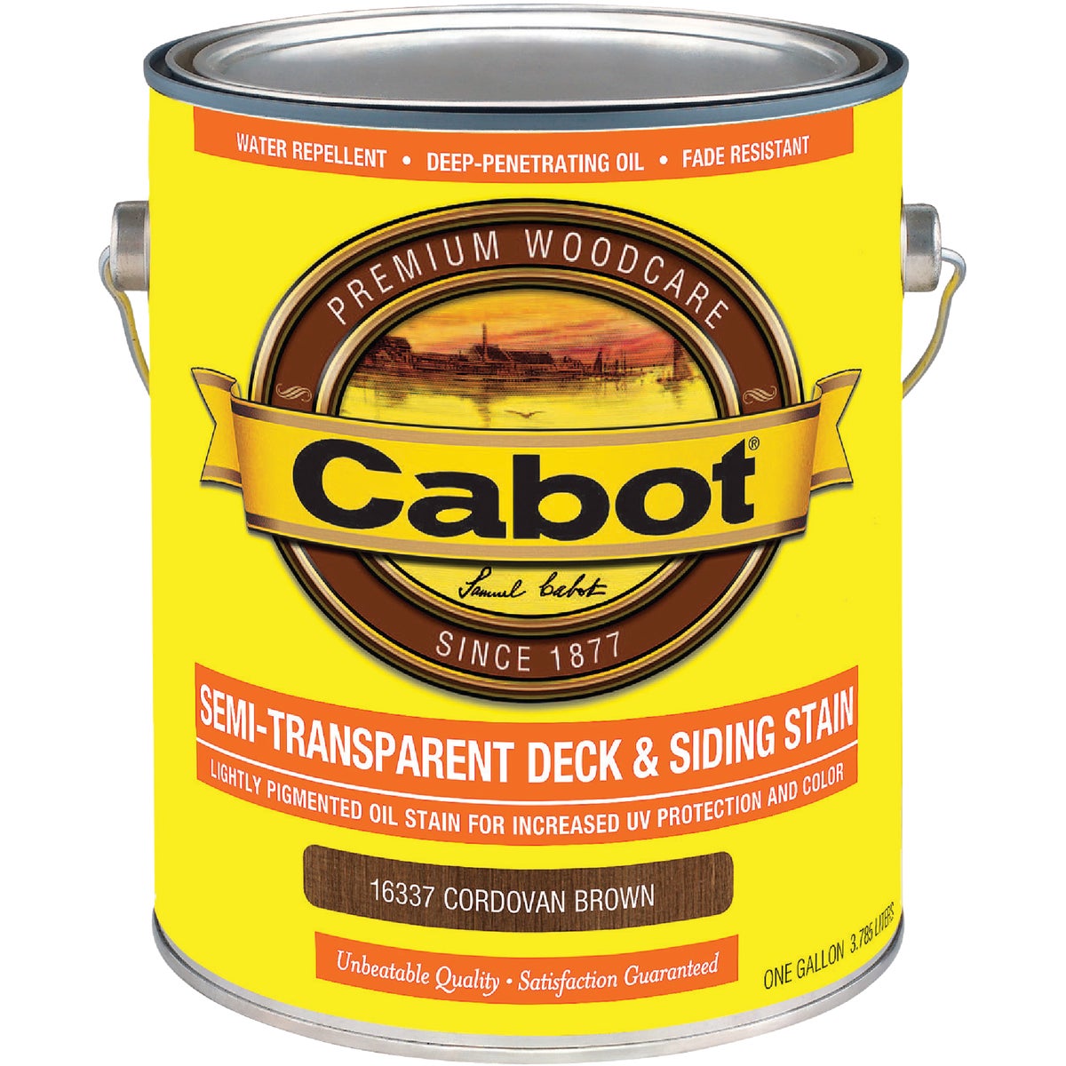 Cabot VOC Semi-Transparent Deck & Siding Exterior Stain, Cordovan Brown, 1 Gal.