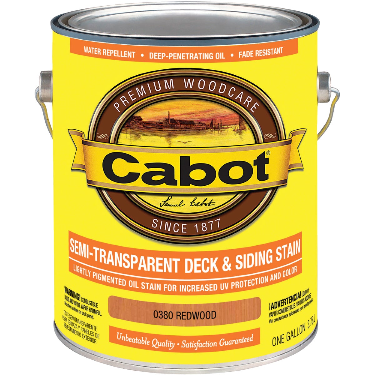 Cabot Semi-Transparent Deck & Siding Exterior Stain, Redwood, 1 Gal.