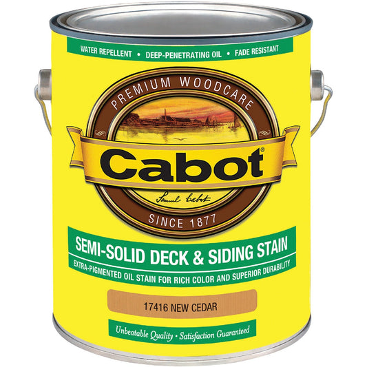 Cabot VOC Semi-Solid Deck & Siding Stain, Neutral Cedar, 1 Gal.