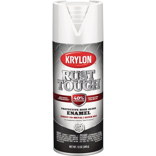 Krylon Rust Protector 12 Oz. Gloss Alkyd Enamel Spray Paint, White