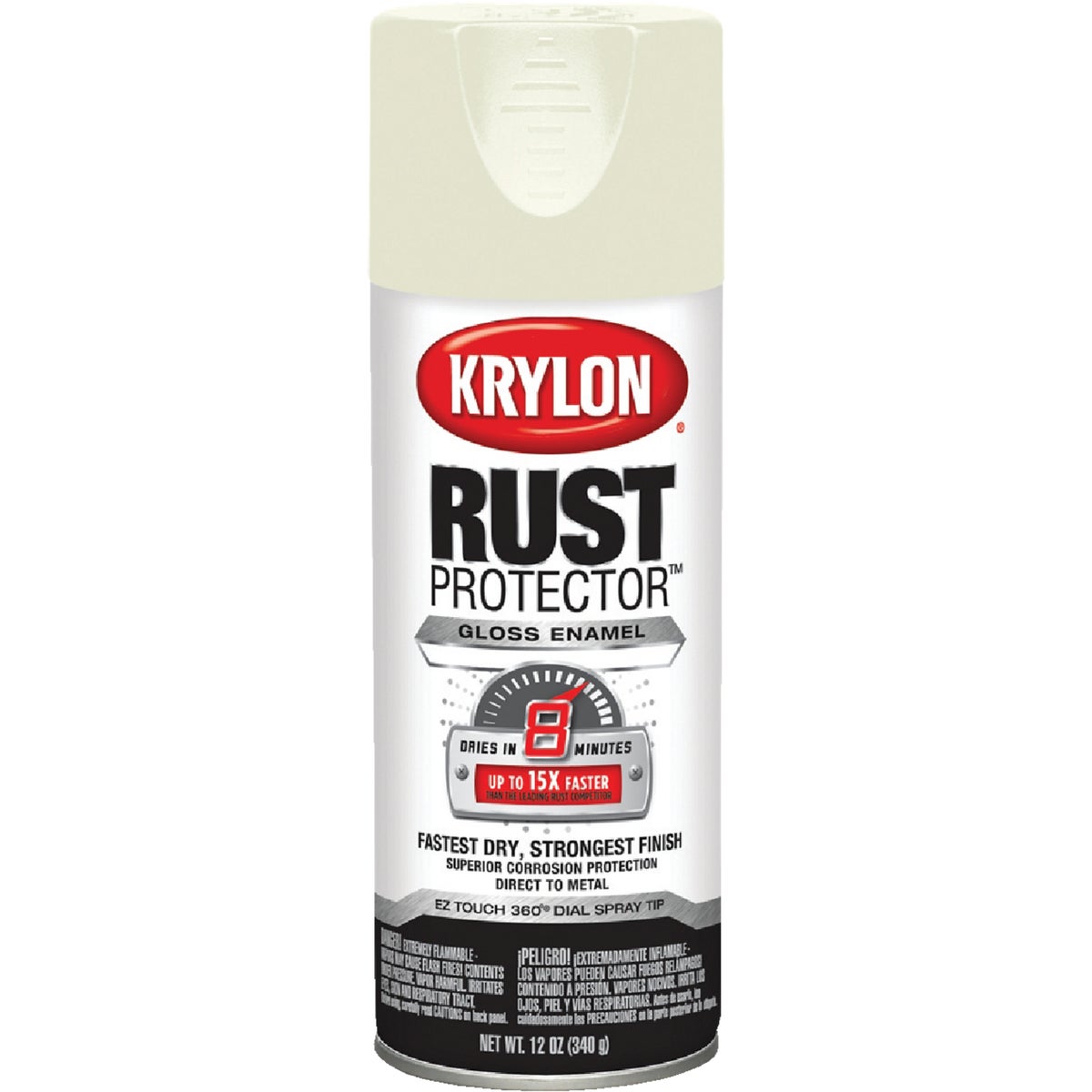 Krylon Rust Protector 12 Oz. Gloss Alkyd Enamel Spray Paint, Ivory