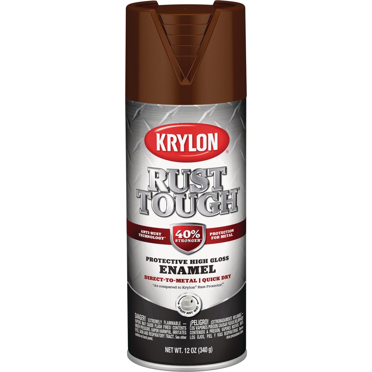 Krylon Rust Protector 12 Oz. Gloss Alkyd Enamel Spray Paint, Leather Brown