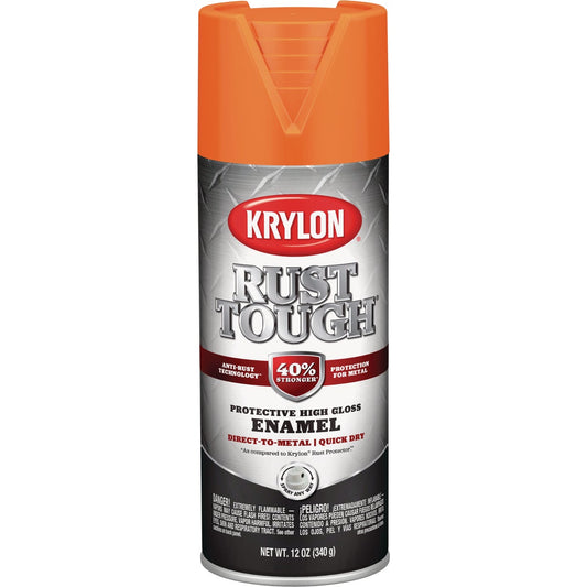 Krylon Rust Protector 12 Oz. Gloss Alkyd Enamel Spray Paint, Orange