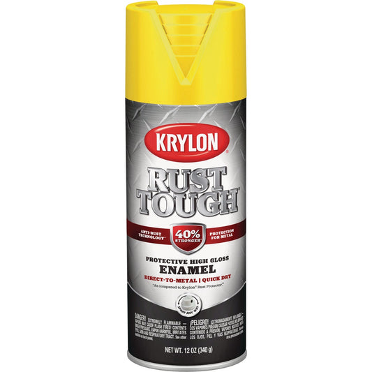 Krylon Rust Protector 12 Oz. Gloss Alkyd Enamel Spray Paint, Yellow