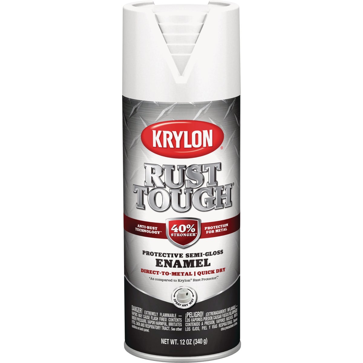 Krylon Rust Protector 12 Oz. Semi-Gloss Alkyd Enamel Spray Paint, White