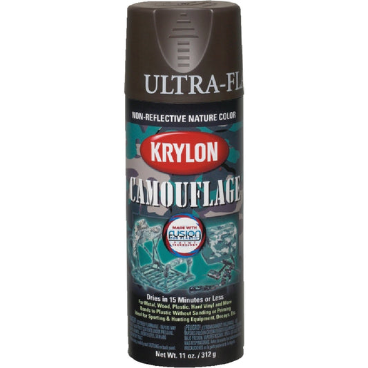 Krylon Camouflage 11 Oz. Ultra-Flat Spray Paint, Brown