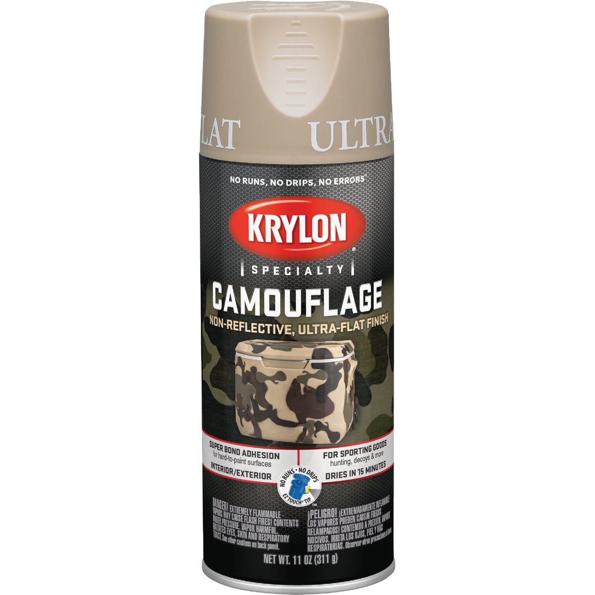 Krylon Camouflage 11 Oz. Ultra-Flat Spray Paint, Sand