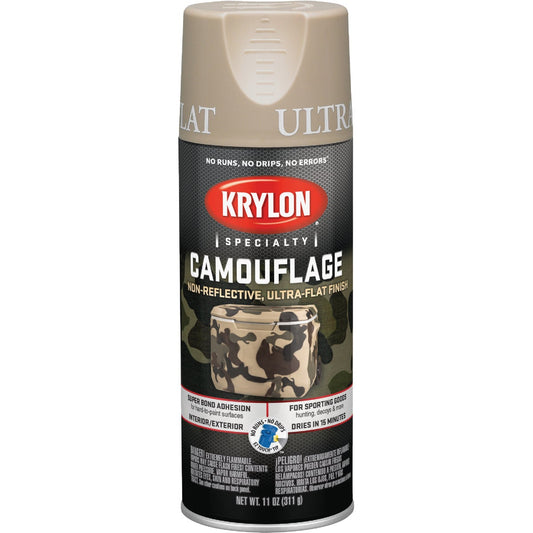 Krylon Camouflage 11 Oz. Ultra-Flat Spray Paint, Sand