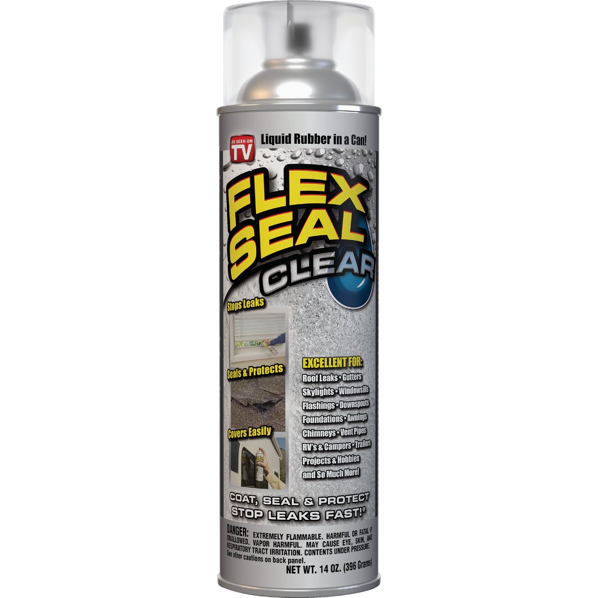 FLEX SEAL 14 Oz. Spray Rubber Sealant, Clear