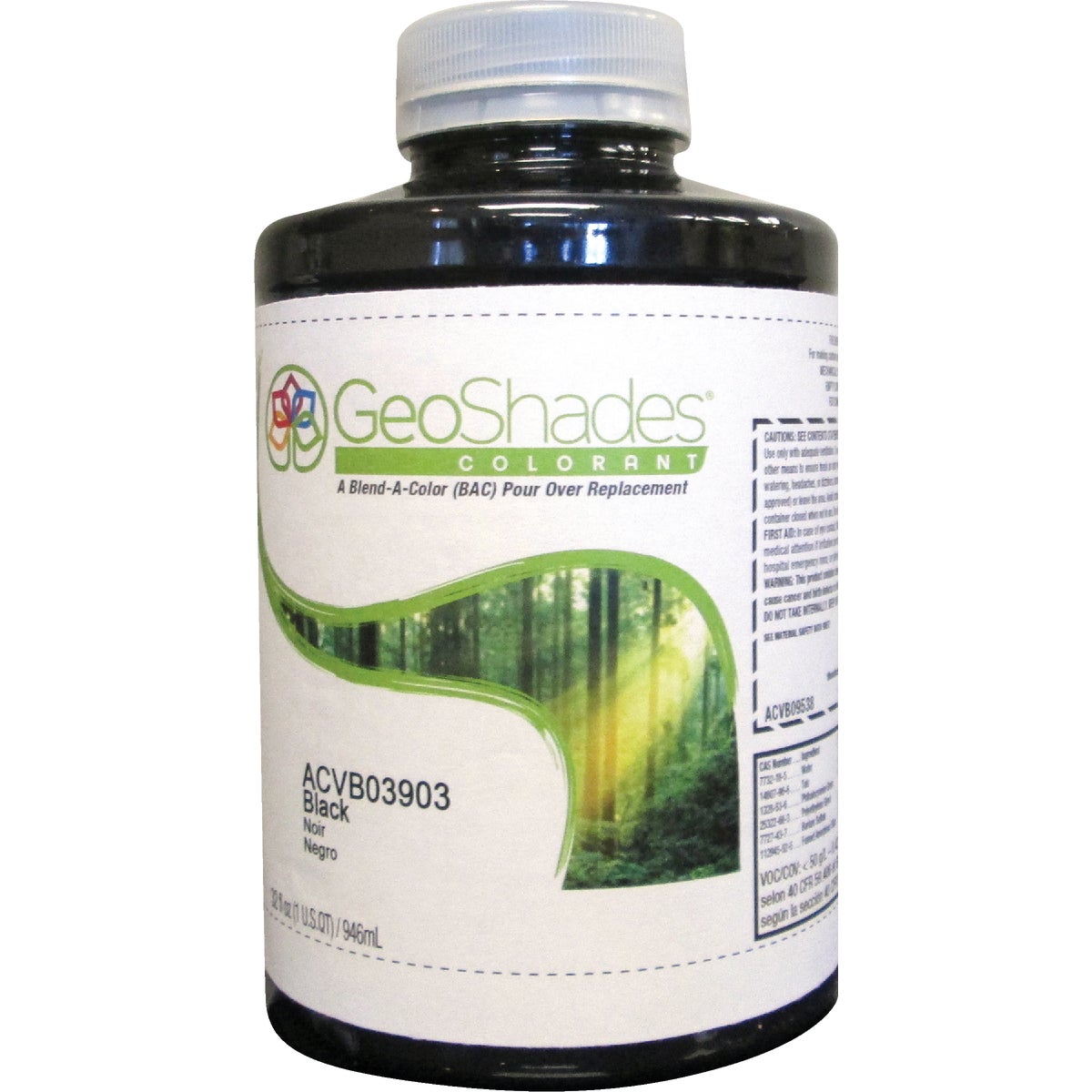 GeoShades BAC Paint Colorant, Black, 1 Qt.
