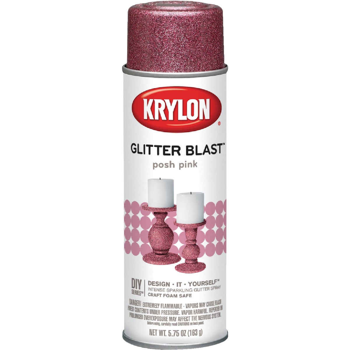 Krylon Glitter Blast 5.75 Oz. Glitter Spray Paint, Posh Pink