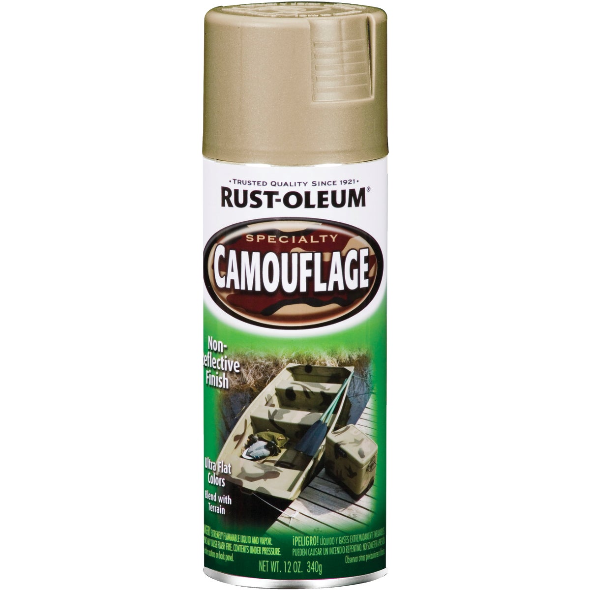 Rust-Oleum Camouflage 12 Oz. Flat Spray Paint, Sand