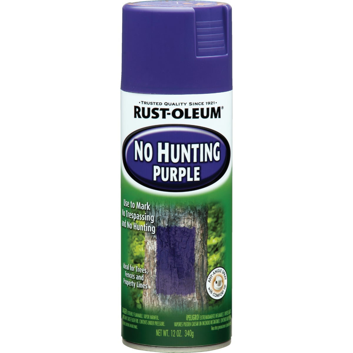 Rust-Oleum No Hunting Purple 12 Oz. Flat Spray Paint, Purple