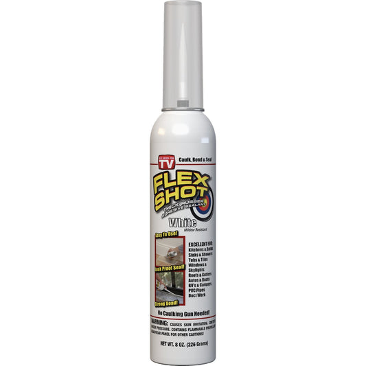 FLEX SHOT 8 Oz. Adhesive Rubber Sealant, White