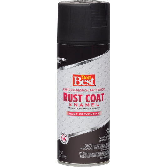 Do it Best Rust Coat Black 12 Oz. Anti-Rust Spray Paint