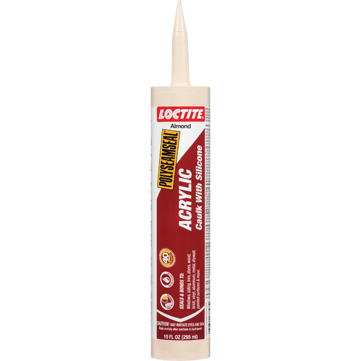 LOCTITE POLYSEAMSEAL 10 Oz. Almond Acrylic Caulk with Silicone