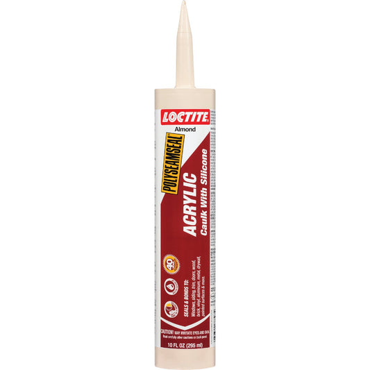 LOCTITE POLYSEAMSEAL 10 Oz. Almond Acrylic Caulk with Silicone