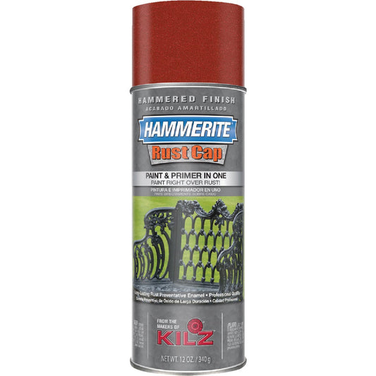 Hammerite Rust High Gloss Red  12 Oz. Hammered Finish Spray Paint