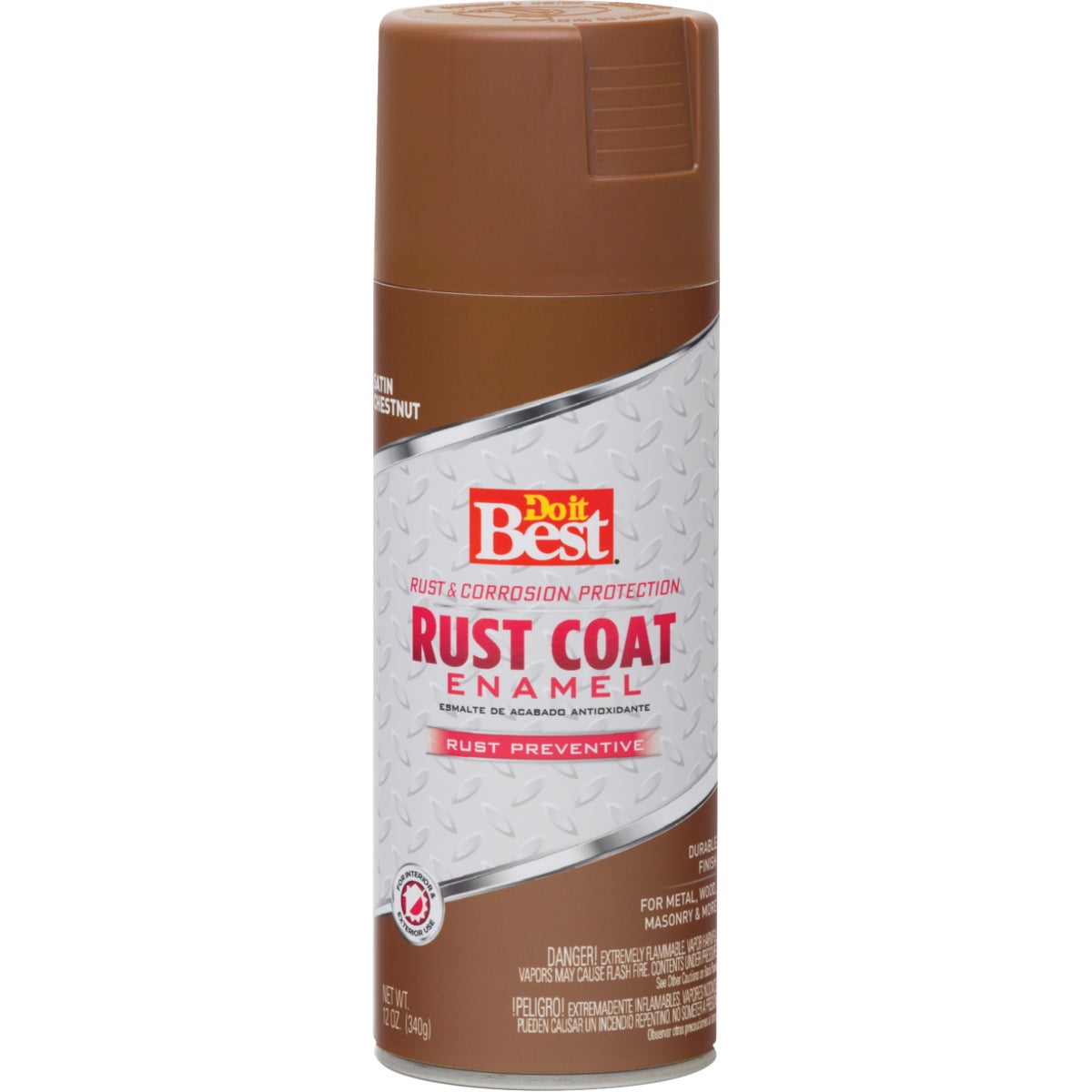 Do it Best Rust Coat Satin Chestnut 12 Oz. Anti-Rust Spray Paint