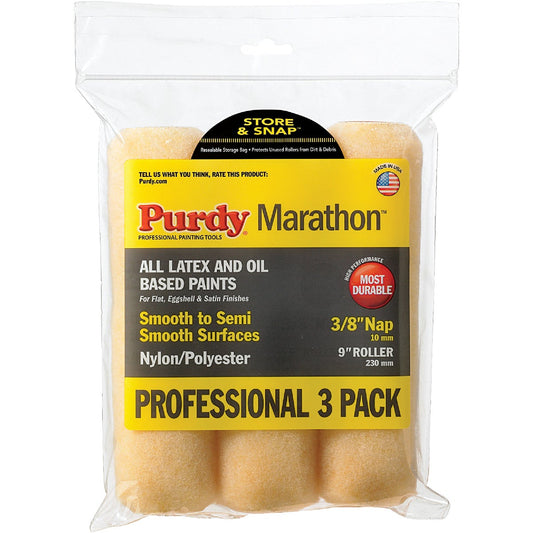 Purdy Marathon 9 In. x 3/8 In. Knit Fabric Roller Cover (3-Pack)