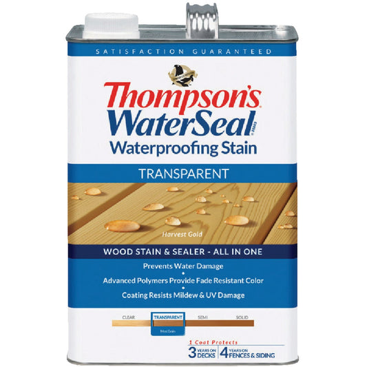 Thompsons WaterSeal Transparent Waterproofing Stain, Harvest Gold, 1 Gal.