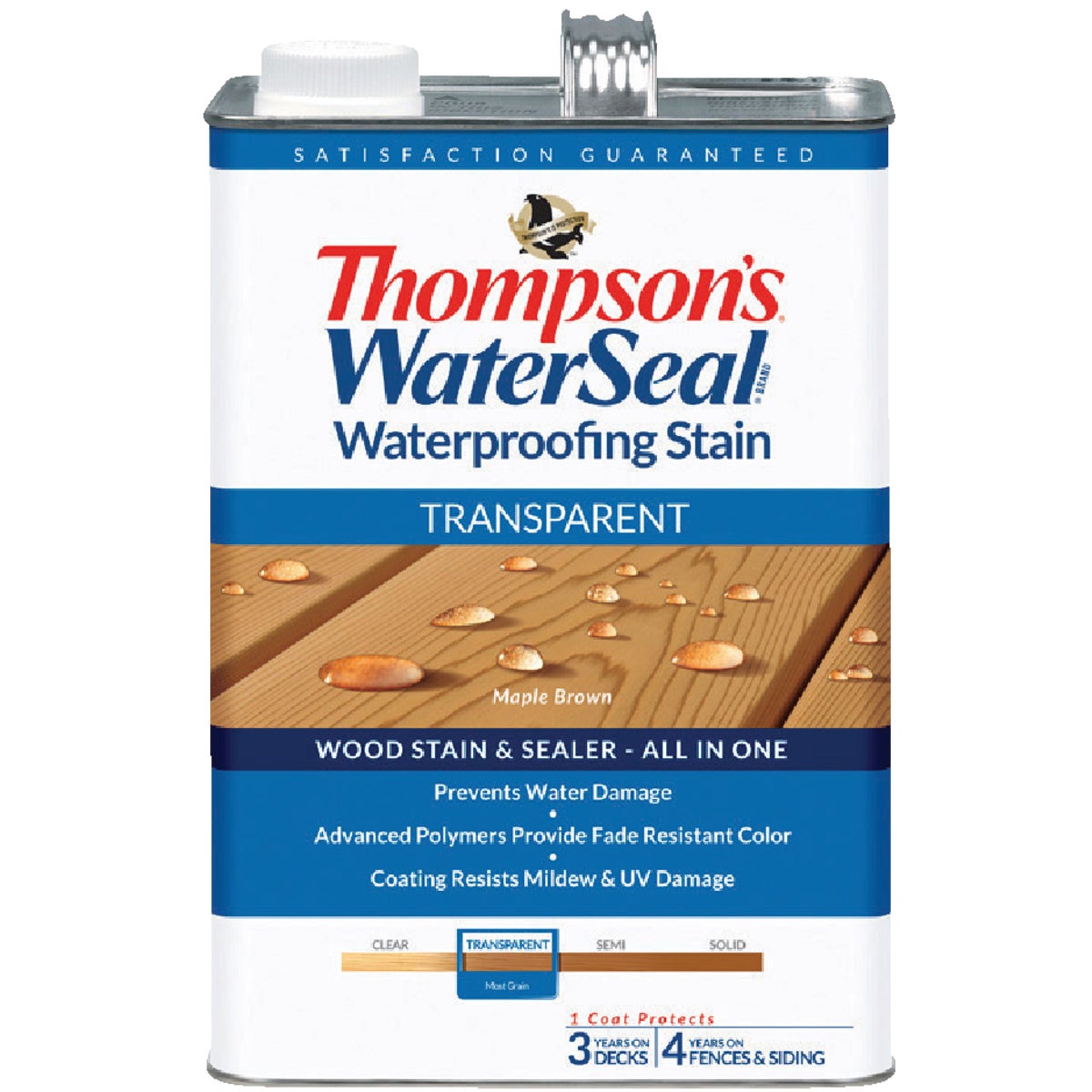 Thompsons WaterSeal Transparent Waterproofing Stain, Maple Brown, 1 Gal.