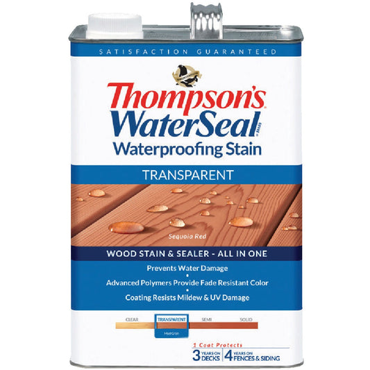 Thompsons WaterSeal Transparent Waterproofing Stain, Sequoia Red, 1 Gal.