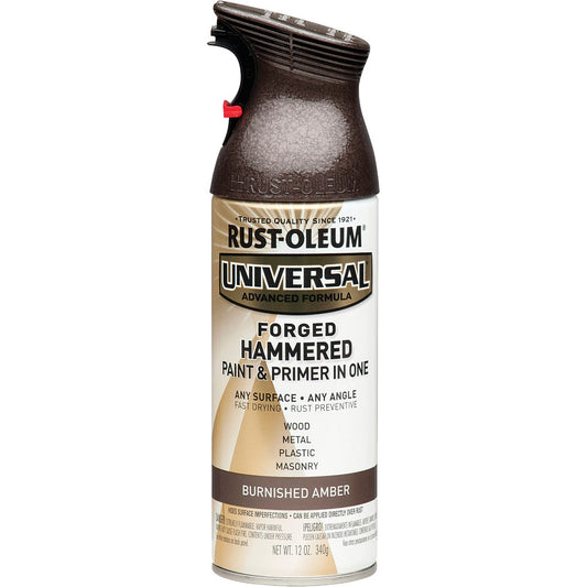 Rust-Oleum Universal 12 Oz. Hammered Gloss All-Surface Spray Paint, Burnished Amber