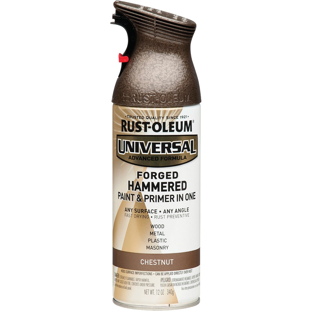 Rust-Oleum Universal 12 Oz. Hammered Gloss All-Surface Spray Paint, Chestnut