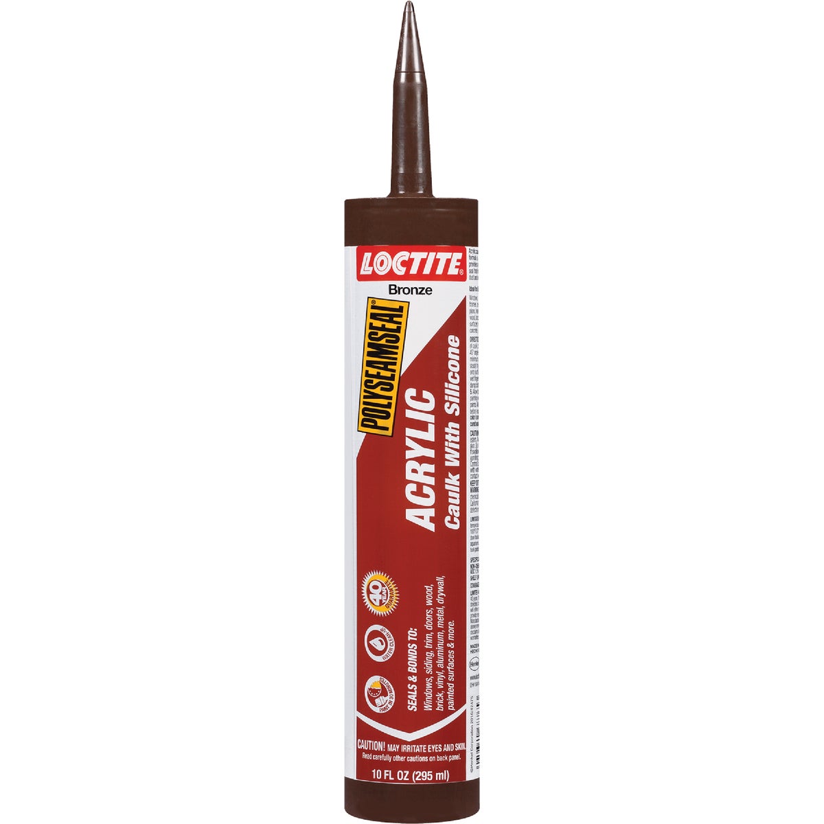 LOCTITE POLYSEAMSEAL 10 Oz. Bronze Acrylic Caulk with Silicone