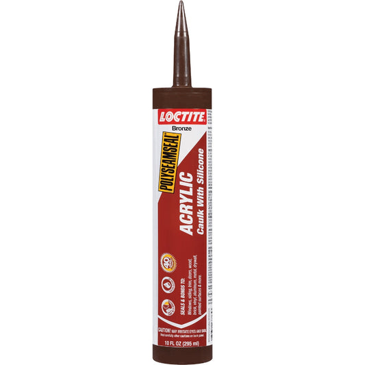 LOCTITE POLYSEAMSEAL 10 Oz. Bronze Acrylic Caulk with Silicone