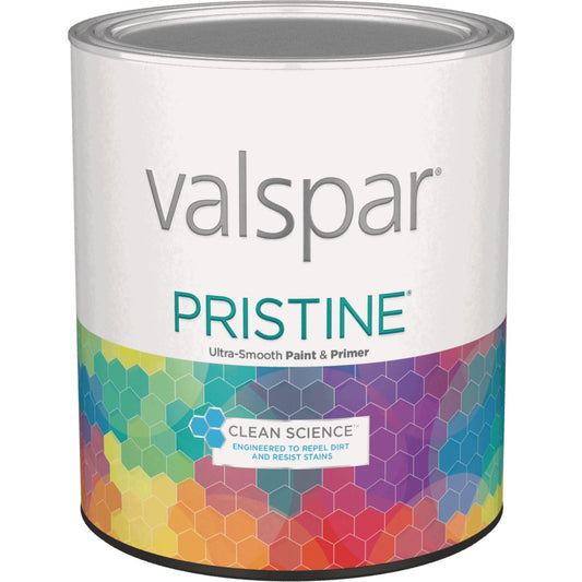 Valspar Pristine 100% Acrylic Paint & Primer Matte Interior Wall Paint, White, 1 Qt.