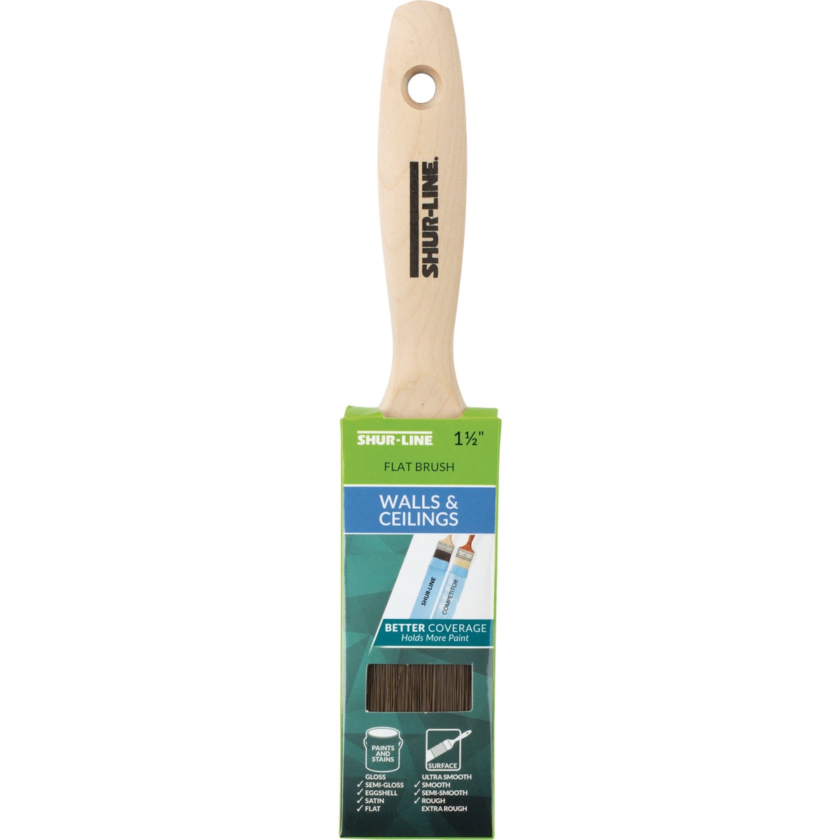 Shur-Line ONE COATER 1-1/2 In. Chisel Trim Paint Brush