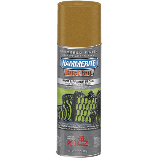 Hammerite Rust High Gloss Gold  12 Oz. Hammered Finish Spray Paint