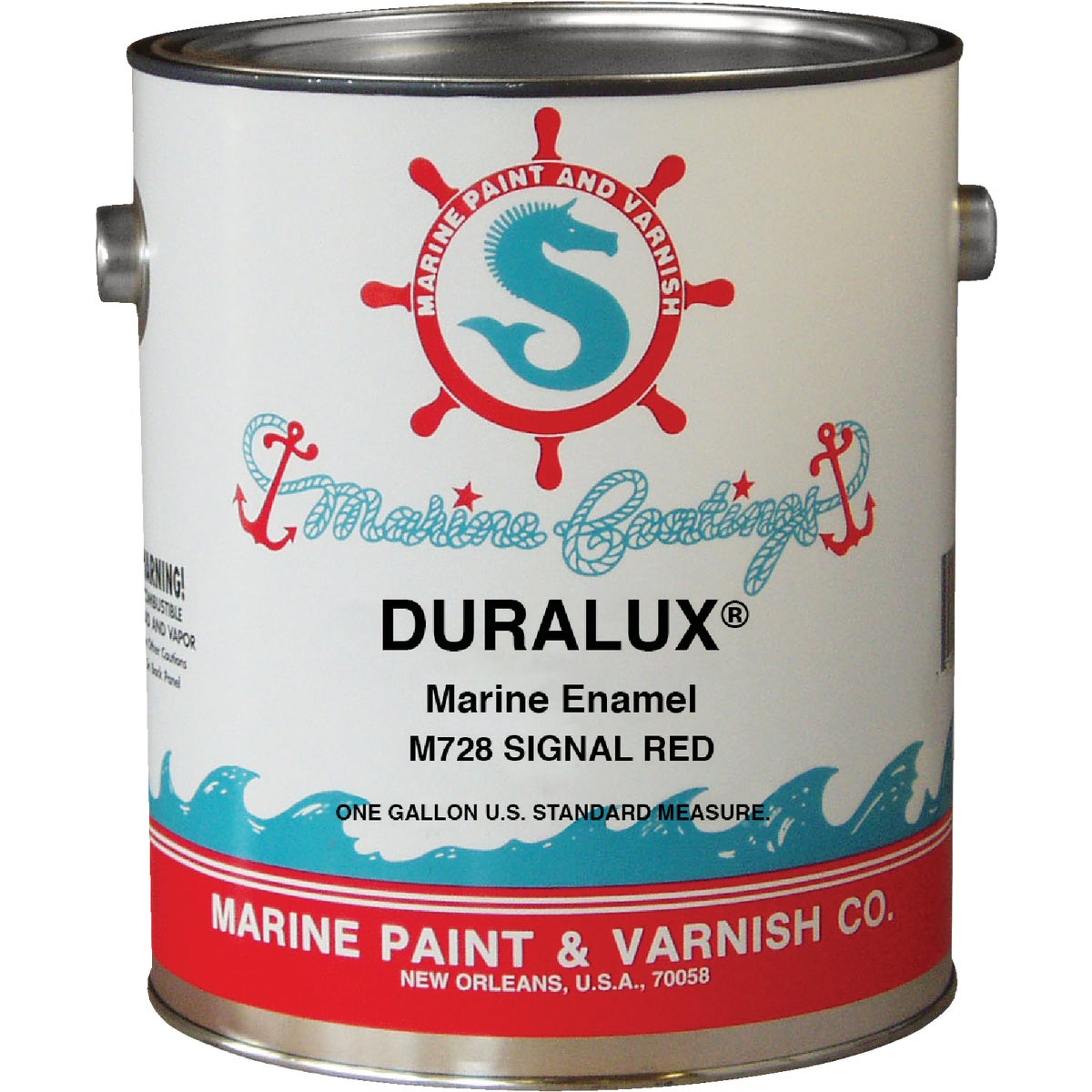 DURALUX Gloss Marine Enamel,Signal Red, 1 Gal.