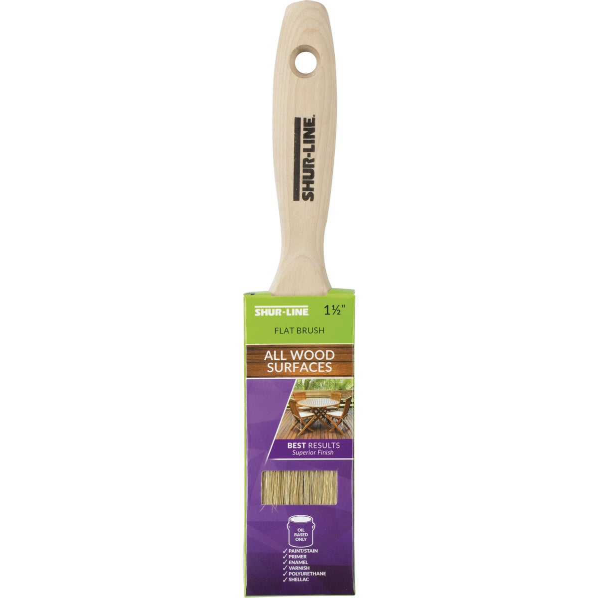 Shur-Line VARNISH COATER 1-1/2 In. Flat Varnish Paint Brush
